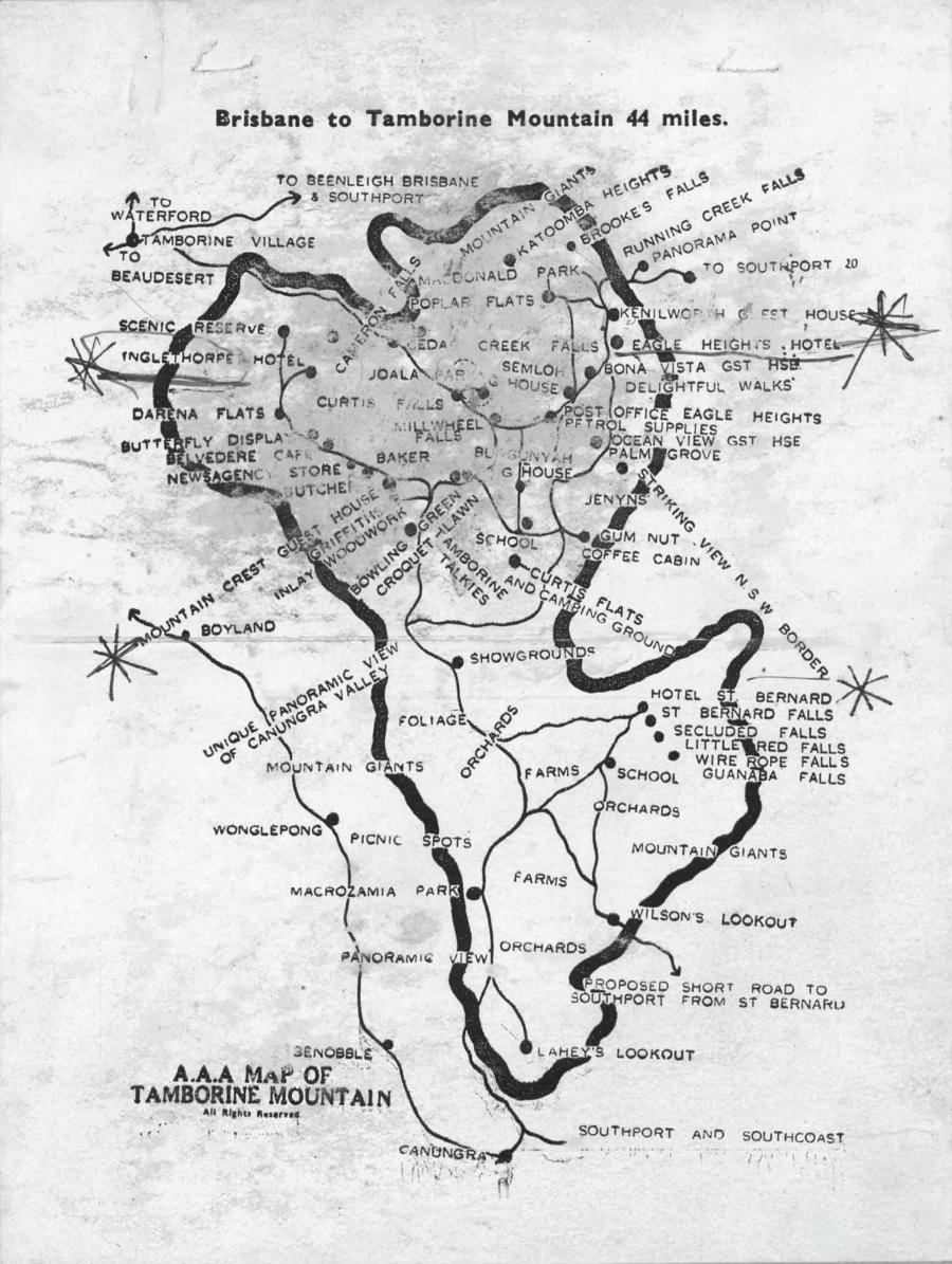 Map of Mount Tamborine, c1938 Queensland Historical Atlas